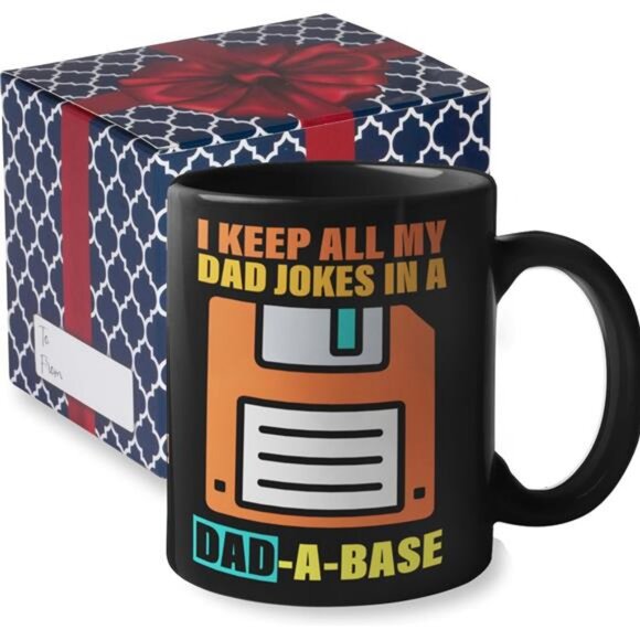 I Keep All My Dad Jokes In A Dad A Base Mug | Funny Father Mugs - Funny Gift - Picture 1 of 8